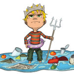 Mišo je super Poseidón ktorý ovládne celý svet, ilustrácia pre detský príbeh Vládca morí a oceánov na Caroslovnik.com